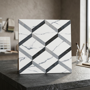 Carreaux de sol en céramique rustiques effet pierre 3D, 400x400mm, finition mate, antidérapants, en porcelaine, pour salle de bain - Product Image 6