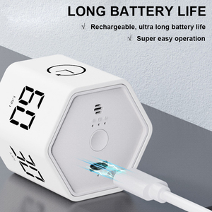 1/5/10/30/60min hình lục giác bàn lật ROTARY Loop năng suất hẹn giờ Cube màn hình lớn đếm ngược trực quan Pomodoro hẹn giờ cho trẻ em - Product Image 3