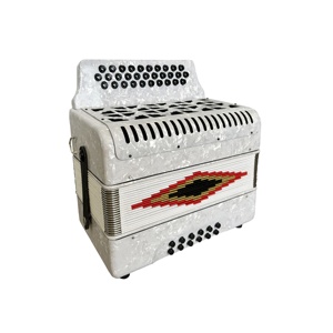 Đàn <span class=keywords><strong>Accordion</strong></span> Diatonic chuyên nghiệp SEASOUND OEM <span class=keywords><strong>31</strong></span> nút <span class=keywords><strong>12</strong></span> âm trầm dành cho sinh viên JB3112A màu trắng celluloid đen - Product Image 4