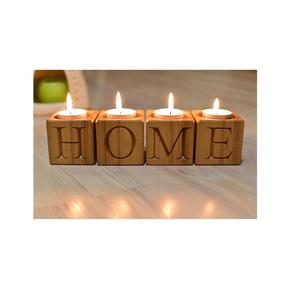 Porte-bougie décoratif en bois 2025 - Product Image 1