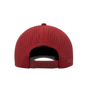 OEM Custom Mesh Perforated Hat Logo 5 Panel Slightly Curved Brim Snapback <b>Waterproof</b> Rubber Patch Golf <b>Cap</b> - Product Image 4