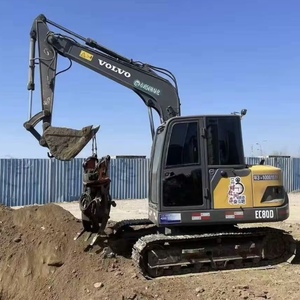 Excavatrice sur chenilles Volvo EC80D d'occasion, 8 tonnes, mini-pelle originale, modèle 2024, pompe Kawasaki, moteur, roulement - Product Image 4