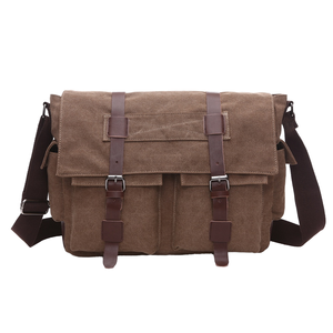 Sac messager exquis de luxe en toile pour hommes sac à bandoulière de style vintage sac à bandoulière à boutons - Product Image 1