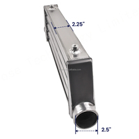 Kit turbocompresseur en aluminium, refroidisseur intermédiaire universel, tuyaux 27 x 7 x 2,5 pouces, kit de tuyaux en silicone