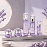 Ensemble de flacons et pots en verre ambré de luxe, forme taille de poitrine, pour crème et lotion, 30g 50g 30ml 100ml 120ml, emballage cosmétique vide pour soins de la peau