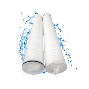 Cartucho de prefiltro de seguridad de alto flujo, elemento filtrante plisado de PP para desalinización de agua de mar - Product Image 1