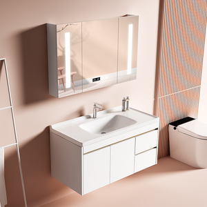 Wholesale All Different Size Modern Luxury Bathroom Vanity Cabinet <b>Set</b> with <b>Melamine</b> Board Wash Basin Sink Furniture 2025 Hot - Product Image 2