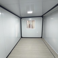 Villa Modulaire Conteneurisée Préfabriquée en Acier de 20 pieds, Pliable et Extensible, avec Chambre et Salon, Idéale pour Usage Commercial