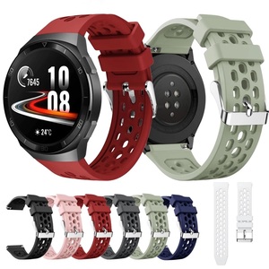 Bracelet intelligent Bracelet Bracelet accessoires pour <span class=keywords><strong>Huawei</strong></span> <span class=keywords><strong>Watch</strong></span> <span class=keywords><strong>GT</strong></span> <span class=keywords><strong>2e</strong></span> couleur unie <span class=keywords><strong>Sport</strong></span> trous respirants Bracelet de montre en silicone - Product Image 1