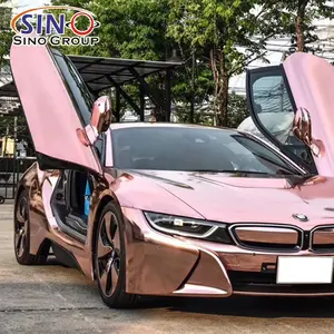 SCM-01 Chất Lượng Cao Chrome Gương Đen Auto Vinyl Sticker Xe Bọc Vinyl 3D Tự Động Dán