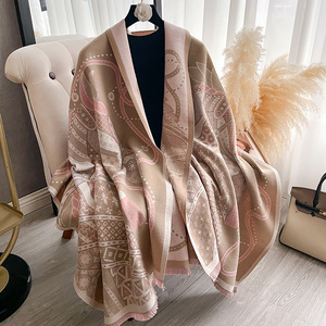 <span class=keywords><strong>Scialle</strong></span> <span class=keywords><strong>di</strong></span> lusso stile coreano stile Jacquard stile Jacquard donna autunno inverno caldo a scacchi blocchi <span class=keywords><strong>di</strong></span> colore imitazione <span class=keywords><strong>di</strong></span> Cashmere sciarpa - Product Image 2