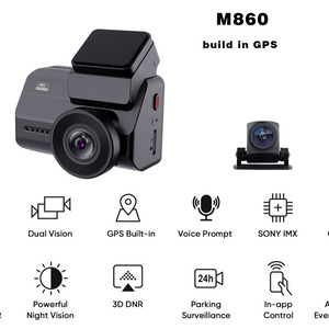 4k nt96560 + gc4653 Wifi GPS Dash Cam Ghi Video Camera 360 độ toàn cảnh xem an ninh 2 kênh DVR Ghi - Product Image 2