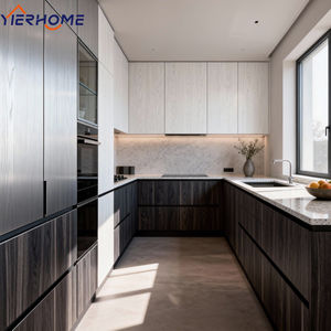 Gabinetes de Cocina Modernos con Acabado de Chapa, Muebles con Amplio Espacio de Almacenamiento, Diseño Práctico, Estilo Minimalista - Product Image 2