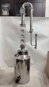 토윈 공장 직영 품질 보증 리플럭스 증류기 컬럼 2인치 유리 4단 컬럼 보드카 홈 증류기용 - Product Image 3