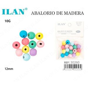 Perline in Legno Ilan 12mm Colorate per Lavori Artigianali - Product Image 3