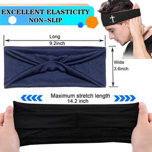 Bandas Deportivas para la Cabeza, Ideales para Correr, Fitness, Yoga, Absorbentes de Sudor, Pañuelos para la Cabeza de Color Sólido, Lazos para el Cabello para Hombres y Mujeres - Product Image 5
