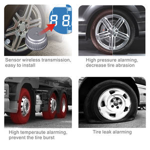 120Psi <strong>Digital</strong> Tire <strong>Pressure</strong> <strong>Monitor</strong> Gauge Internal USB Solar Truck TPMS with LCD Screen Metal ABS Material - Product Image 4