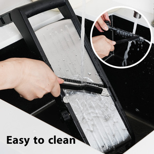 Mandoline réglable, trancheuse à légumes, trancheuse à aliments en acier inoxydable <span class=keywords><strong>pour</strong></span> pommes de terre, <span class=keywords><strong>gaufrier</strong></span> avec support de sécurité, cuisine - Product Image 5