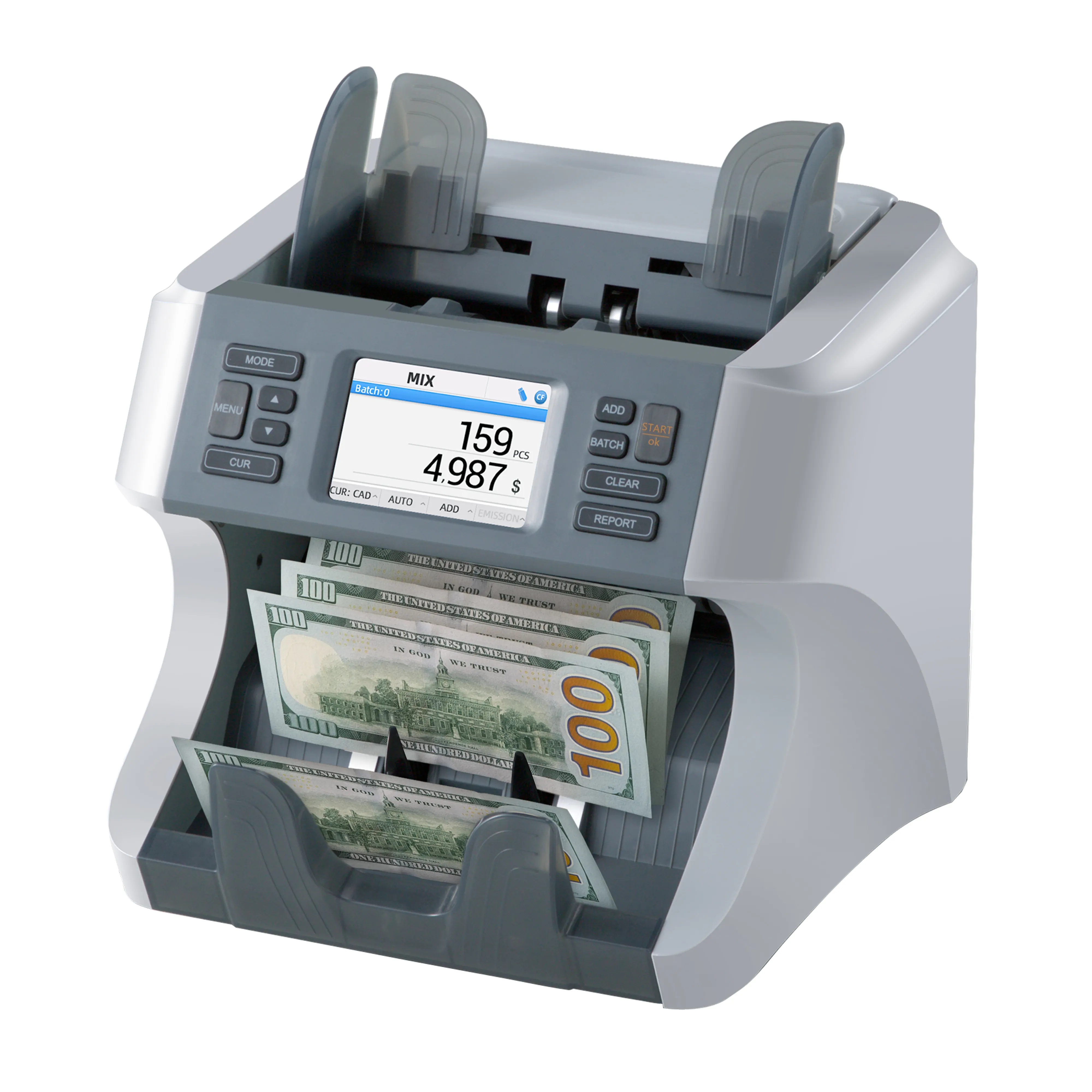 HT-3200 Cash Value Mixed Currency Counter Mini Banknote Mutil-function Bills Binding Machine Currencies