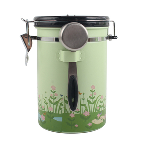 Airtight Stainless Steel Coffee Canister 1.8L Cartoon Dog Cat Design <b>Kitchen</b> Food <b>Storage</b> <b>Jar</b> with Measuring Spoon - Product Image 4