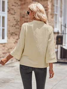 I migliori prodotti di tendenza 2024 gli abiti da <span class=keywords><strong>donna</strong></span> camicetta Casual a maniche lunghe alla moda camicetta da <span class=keywords><strong>donna</strong></span> - Product Image 6