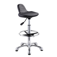 Guangzhou Usine De Levage Hydraulique Ergonomique PU Surface Statique Résister Pivotant ESD Siège Tabouret Chaise De Laboratoire en Vente