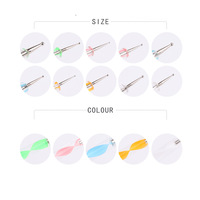 Stylo de pointage à double tête 5 pièces 2 voies Outil de pointe pour l'art des ongles Stylo et ensemble d'outils de pointage pour l'art des ongles