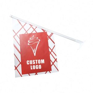 Custom Mounted Pvc <b>Vinyl</b> Polyester Flags Promotional Custom Logo Printing Advertising Wall Banner With Pole - Product Image 1