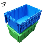 Boîte de rangement empilable en plastique 680*430*320mm avec couvercle intégré