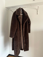 Manteau long ample en fausse fourrure vintage marron de qualité supérieure, ceinture tissée, parka chaude et confortable pour l'hiver, inspiration mode