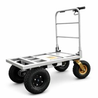 Chariot de transport électrique pliable à quatre roues en métal GY GY12-004 - Accessible aux élévateurs - Capacité de charge ultra-grande pour une personne