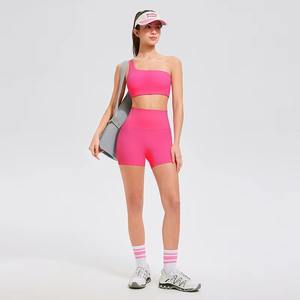 Ensemble de Yoga taille haute pour femmes Short de sport personnalisable haut à séchage rapide fermeture à la taille élastique grande taille conception imprimée de haute qualité - Product Image 1