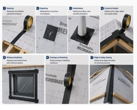 Ruban adhésif non tissé pour membrane de sous-couche de toiture, joint de superposition, étanchéité, ruban de joint ouvert anti-vapeur, vente en gros en vrac