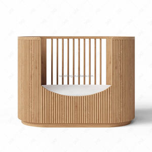 Sageliving <span class=keywords><strong>Lit</strong></span> de bébé classique en teck massif avec matelas <span class=keywords><strong>bio</strong></span> <span class=keywords><strong>Lit</strong></span> de bébé en <span class=keywords><strong>bois</strong></span> naturel pour pépinière - Product Image 2