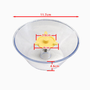 Recipiente para Aceite de Campana Extractora Yuanyi, 11.7cm de Diámetro, Tazón de Plástico con Diseño de Tres Garras Amarillas para el Ensamblaje del Tubo de Extracción de Humo - Product Image 1