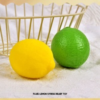 Jouet anti-stress en forme de citron à presser, en caoutchouc, texture pâteuse, rebond lent, amusant, aspect boueux, fausse simulation de fruit