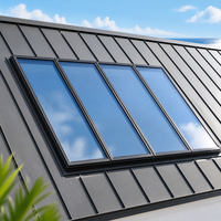 Fenêtre de toit coulissante automatique, lanterneau télescopique à 4 panneaux, lanterneau de toit électrique rétractable à grande ouverture en alliage d'aluminium