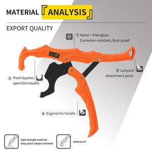 KLIFISHING Pince à poisson de 9 pouces pour eau salée, pinces à poisson-chat en plastique, pinces pour accessoires de pêche en kayak - Product Image 3