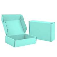 Boîtes d'abonnement Pastel Cyan, boîtes en carton ondulé renforcé pour assemblages de coffrets cadeaux mensuels