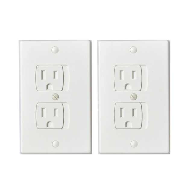 Universal Self-closing Plastic Electrical Outlet Covers Extra Safe Child Safety Guards Socket Plugs Protector for 2-4 Years Kids