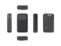 10000mAh/20000mAh Schnellladende 2-in-1 Mobile Powerbank mit Faltbarem AC-Ladegerät Eingebautem Kabel Powerbank mit Wandladegerät