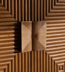 Italy Retro High-end Living Room Solid Wood Marble Top Storage <strong>Cabinet</strong> Luxury Handcrafted Custom Double Doors <strong>Cabinet</strong> - Product Image 3