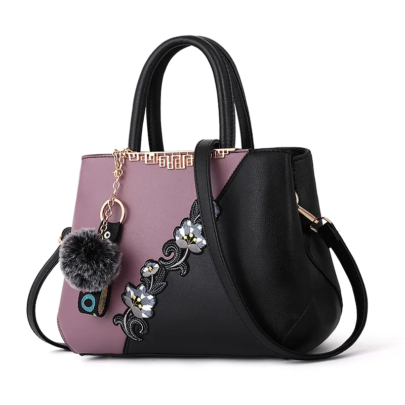 Chinese Supplier Bag Fashion Embroidery Handbags for Women Luxury Leather Hand Bags Shoulder Women's Handbags