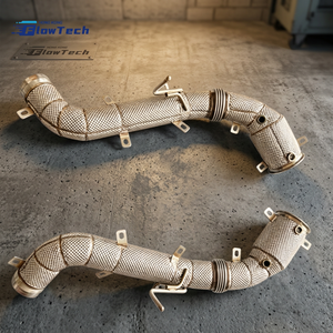 Downpipe de performance pour McLaren 650S 570S 600LT M838T 3.8T V8 Bi-Turbo en acier inoxydable 304 avec bouclier thermique, montage direct - Product Image 5