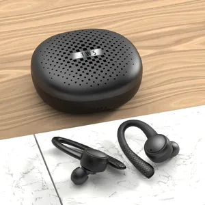 mini bone conduction f9 -5 realme xiomi bluetooth wireless power bank with earphone headphone