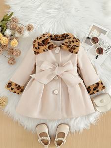 <span class=keywords><strong>Manteau</strong></span> simple boutonnage doux et confortable pour bébé fille, <span class=keywords><strong>chaud</strong></span>, pour l'automne et l'hiver, avec col Mao Mao uni, style décontracté et mignon - Product Image 1