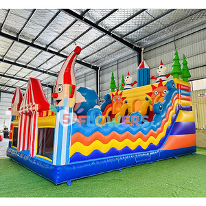 Nouveau design gonflable Jumping <span class=keywords><strong>Paradise</strong></span> Juegos Inflables Cirque Clown Thème Château de maison plein d'entrain avec toboggan - Product Image 5