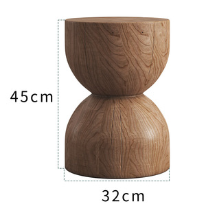 Panca Decorativa in <span class=keywords><strong>Legno</strong></span> Massello a Forma <span class=keywords><strong>di</strong></span> Tronco d'Albero, Stile Nordico Moderno e Minimalista, <span class=keywords><strong>Tavolino</strong></span> da Caffè/<span class=keywords><strong>Tavolino</strong></span> Laterale - Product Image 6