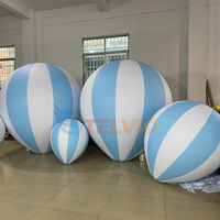 Promotion de fête personnalisée ballon à air réutilisable ballon à air chaud bleu ballon à air suspendu gonflable en PVC pour la décoration de fête