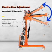Chariot élévateur compact à rotation complète à 360 degrés Articulé 1000 kg 3000 kg Pliable en acier à haute teneur en carbone Portable Utilisation en atelier Grue montée sur véhicule